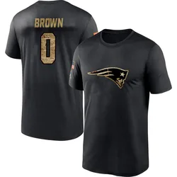 A.J. Brown New England Patriots Men's Black 2020 Salute To Service Performance T-Shirt