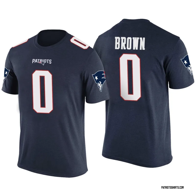 A.J. Brown New England Patriots Men's Legend Brown Navy Color Rush T-Shirt