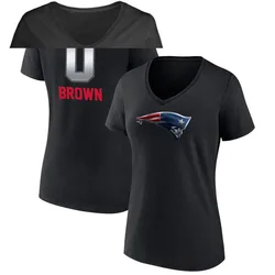 A.J. Brown New England Patriots Women's Black by Midnight Mascot T-Shirt -