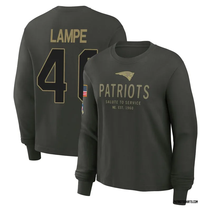 Brock Lampe New England Patriots Women's Dark/Green 2025 Salute to Service Sideline Long Sleeve T-Shirt