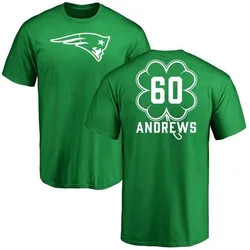 David Andrews New England Patriots Men's Green St. Patrick's Day Name & Number T-Shirt