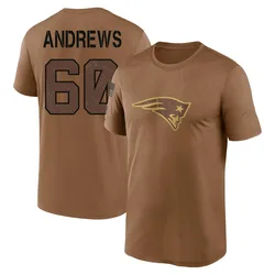 David Andrews New England Patriots Men's Legend Brown 2023 Salute To Service Performance T-Shirt