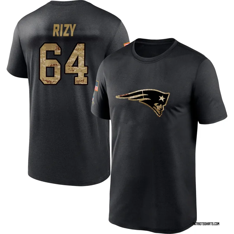 Jacob Rizy New England Patriots Men's Black 2020 Salute To Service Performance T-Shirt