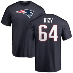 Jacob Rizy New England Patriots Men's Navy Name & Number Logo T-Shirt -