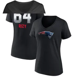 Jacob Rizy New England Patriots Women's Black by Midnight Mascot T-Shirt -