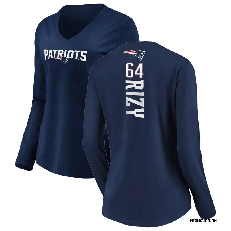 Jacob Rizy New England Patriots Women's Navy Backer Slim Fit Long Sleeve T-Shirt -