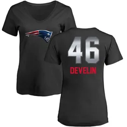 James Develin New England Patriots Women's Black by Midnight Mascot T-Shirt -
