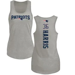 Kenneth Harris New England Patriots Women's by Backer Tri-Blend Tank Top - Ash