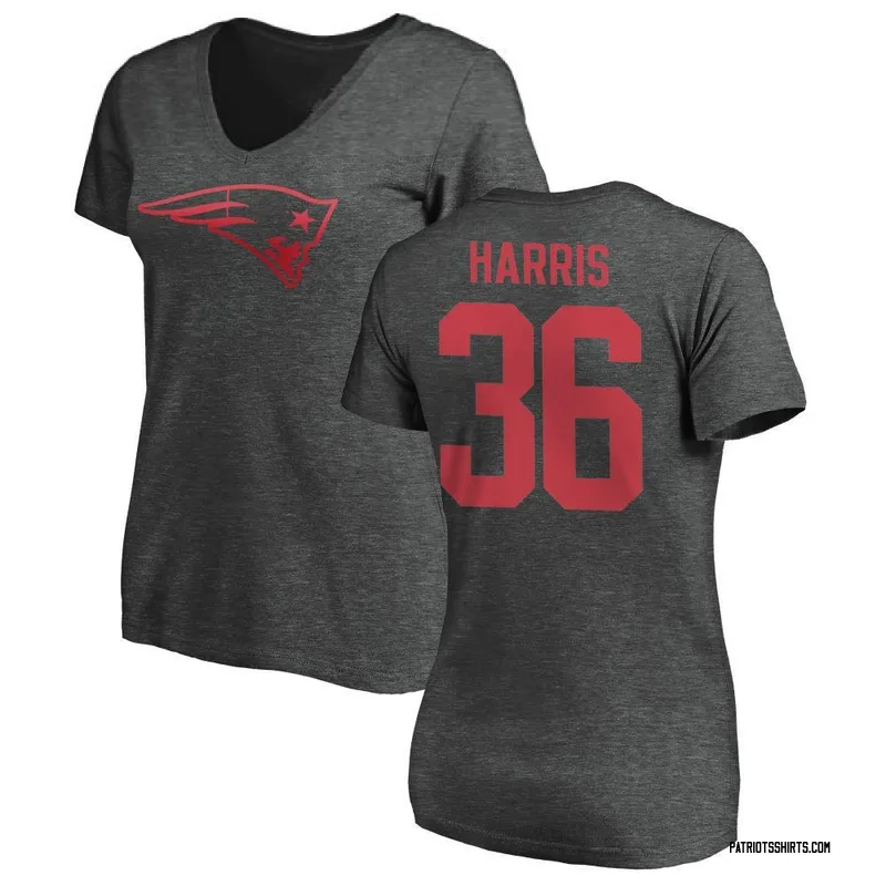 Kenneth Harris New England Patriots Women's by One Color T-Shirt - Ash