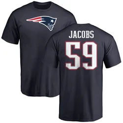 Khalil Jacobs New England Patriots Men's Navy Name & Number Logo T-Shirt -