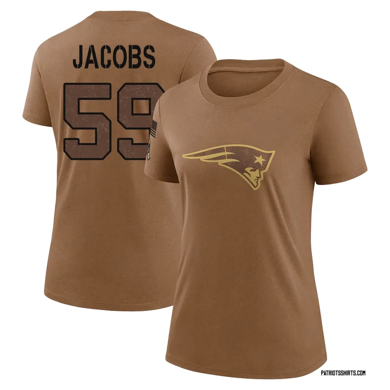Khalil Jacobs New England Patriots Women's Legend Brown 2023 Salute To Service Performance T-Shirt