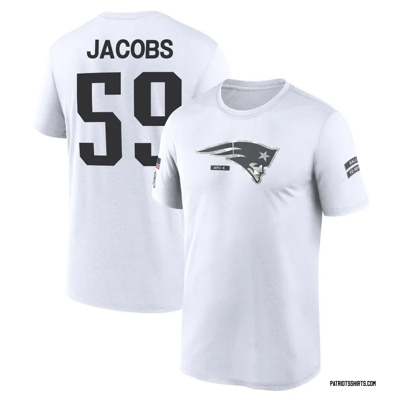 Khalil Jacobs New England Patriots Youth Legend White 2024 Salute to Service Performance T-Shirt
