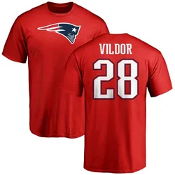 Kindle Vildor New England Patriots Youth Red Name & Number Logo T-Shirt -