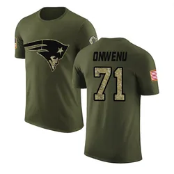Mike Onwenu New England Patriots Men's Legend Olive Salute to Service T-Shirt