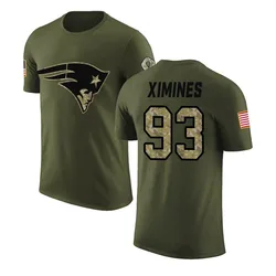 Oshane Ximines New England Patriots Men's Legend Olive Salute to Service T-Shirt
