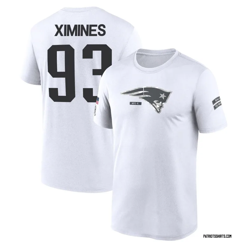 Oshane Ximines New England Patriots Men's Legend White 2024 Salute to Service Performance T-Shirt