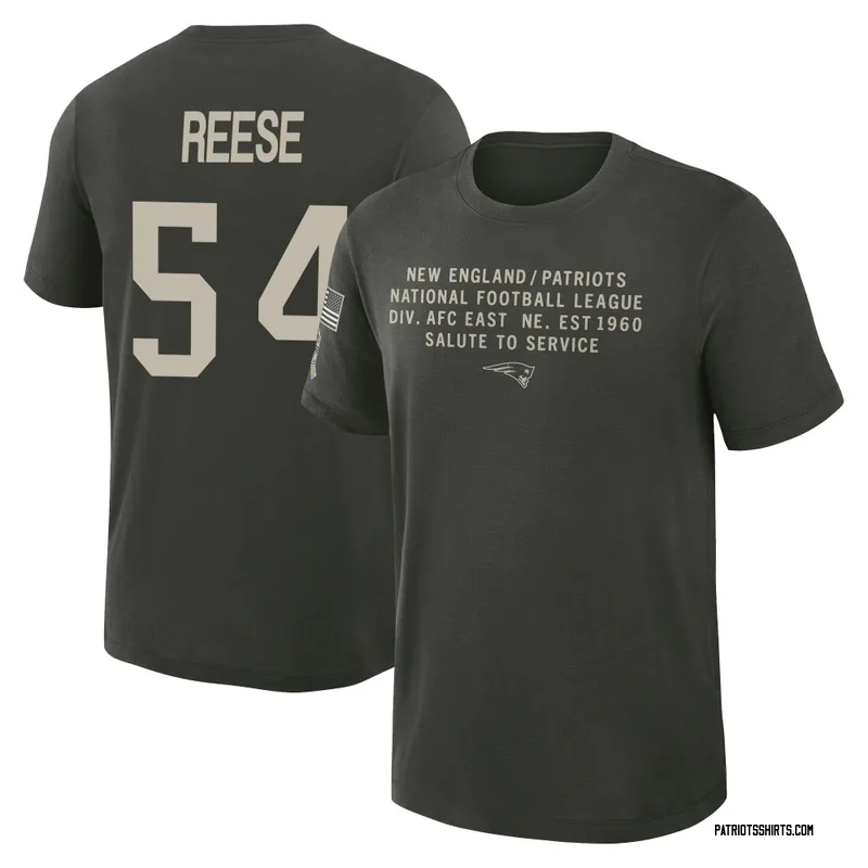 Otis Reese New England Patriots Men's Dark/Green 2025 Salute to Service Sideline Slub T-Shirt