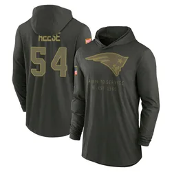 Otis Reese New England Patriots Men's Forest/Green 2025 Salute to Service Sideline Lightweight Hooded Pullover Long Sleeve T-Shi