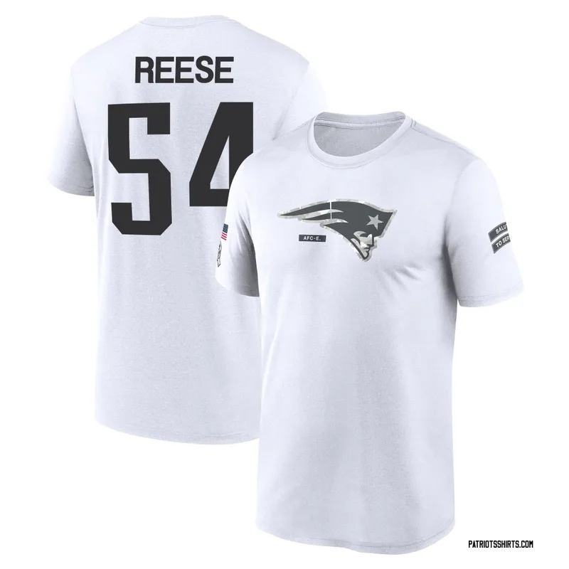Otis Reese New England Patriots Men's Legend White 2024 Salute to Service Performance T-Shirt