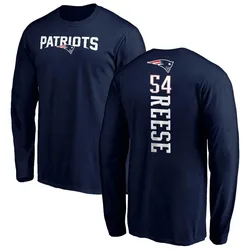 Otis Reese New England Patriots Men's Navy Backer Long Sleeve T-Shirt -