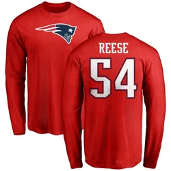 Otis Reese New England Patriots Men's Red Name & Number Logo Long Sleeve T-Shirt -