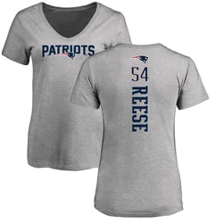 Otis Reese New England Patriots Women's Backer V-Neck T-Shirt - Ash