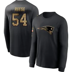 Otis Reese New England Patriots Youth Black 2020 Salute To Service Sideline Performance Long Sleeve T-Shirt