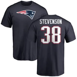 Rhamondre Stevenson New England Patriots Men's Navy Name & Number Logo T-Shirt -