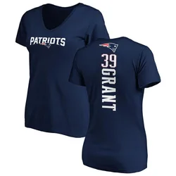 Richie Grant New England Patriots Women's Navy Backer Slim Fit T-Shirt -