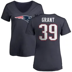 Richie Grant New England Patriots Women's Navy Name & Number Logo T-Shirt -