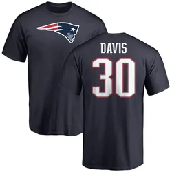 Tyler Davis New England Patriots Men's Navy Name & Number Logo T-Shirt -