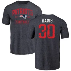 Tyler Davis New England Patriots Youth Navy Distressed Name & Number Tri-Blend T-Shirt
