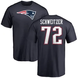 Wes Schweitzer New England Patriots Men's Navy Name & Number Logo T-Shirt -