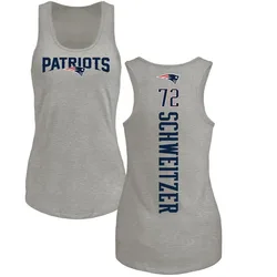 Wes Schweitzer New England Patriots Women's by Backer Tri-Blend Tank Top - Ash