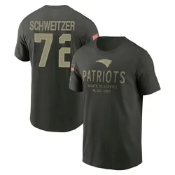 Wes Schweitzer New England Patriots Youth Forest/Green 2025 Salute to Service Sideline Primary Edge T-Shirt